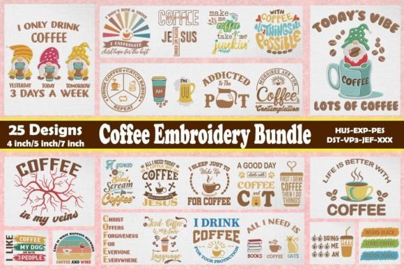 Coffee Embroidery Bundle Review