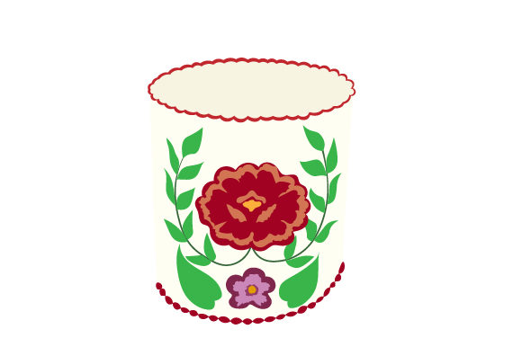 Mexican Embroidery Cake, One Layer